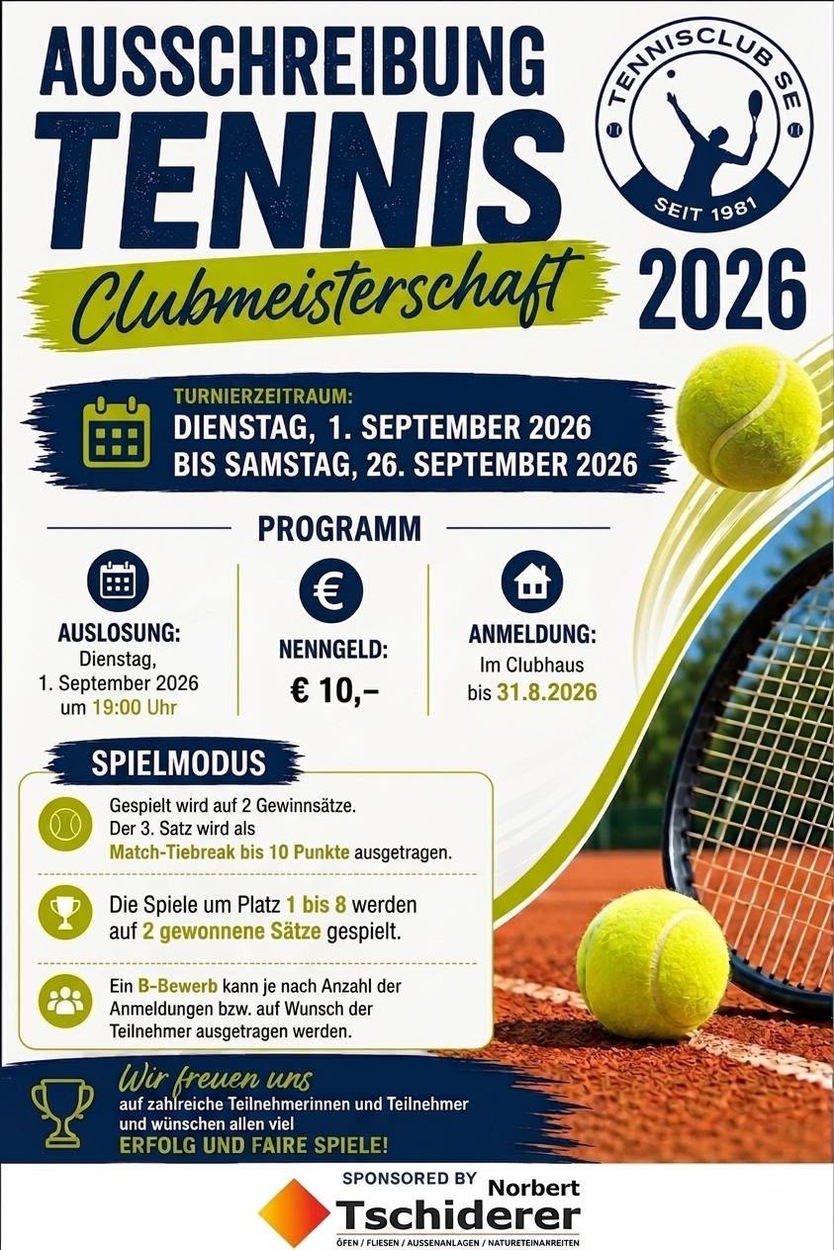 Clubmeisterschaft Einzel 2026