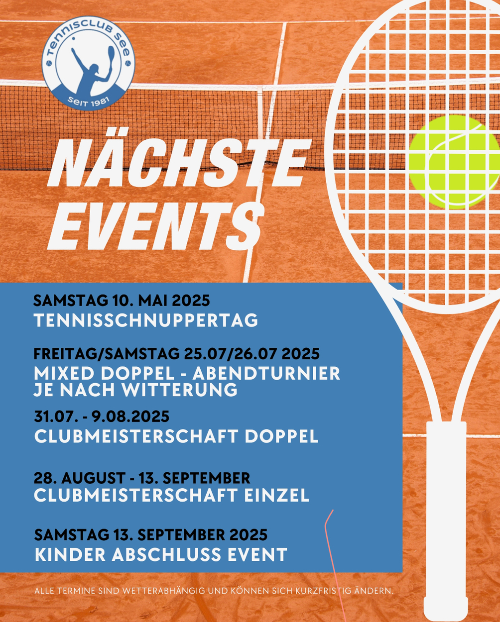 Events und Termine 2025